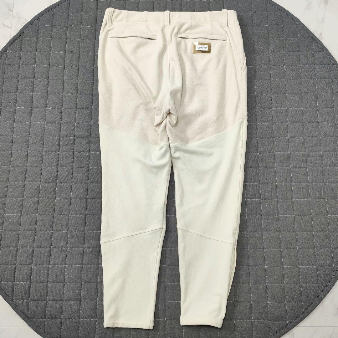 マークアンドロナ　フリース切替え　ロングパンツ　ストレッチ　ゴールド金具　50