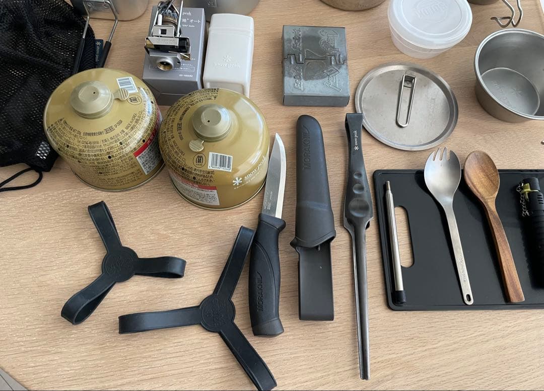 スノーピーク　調理器具・シェラカップ・メスティン・モーラナイフなどまとめ売り
