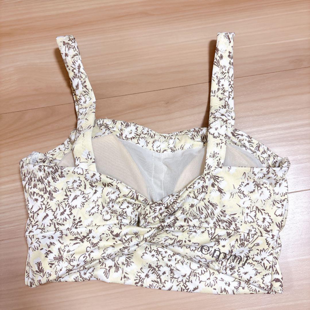 emmi 花柄 ヨガウェア セット ブラトップ レギンス 上下2点セット