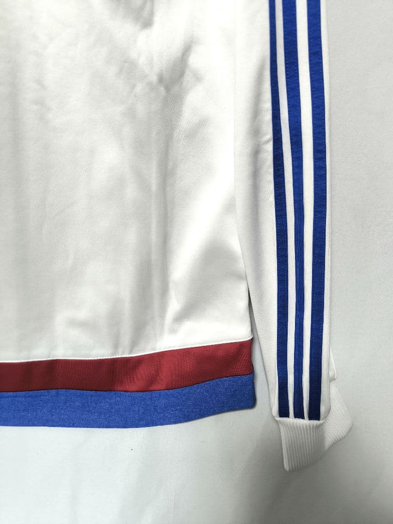 【訳あり】adidas Chelsea FC アンセムジャケットMワッペン　白赤