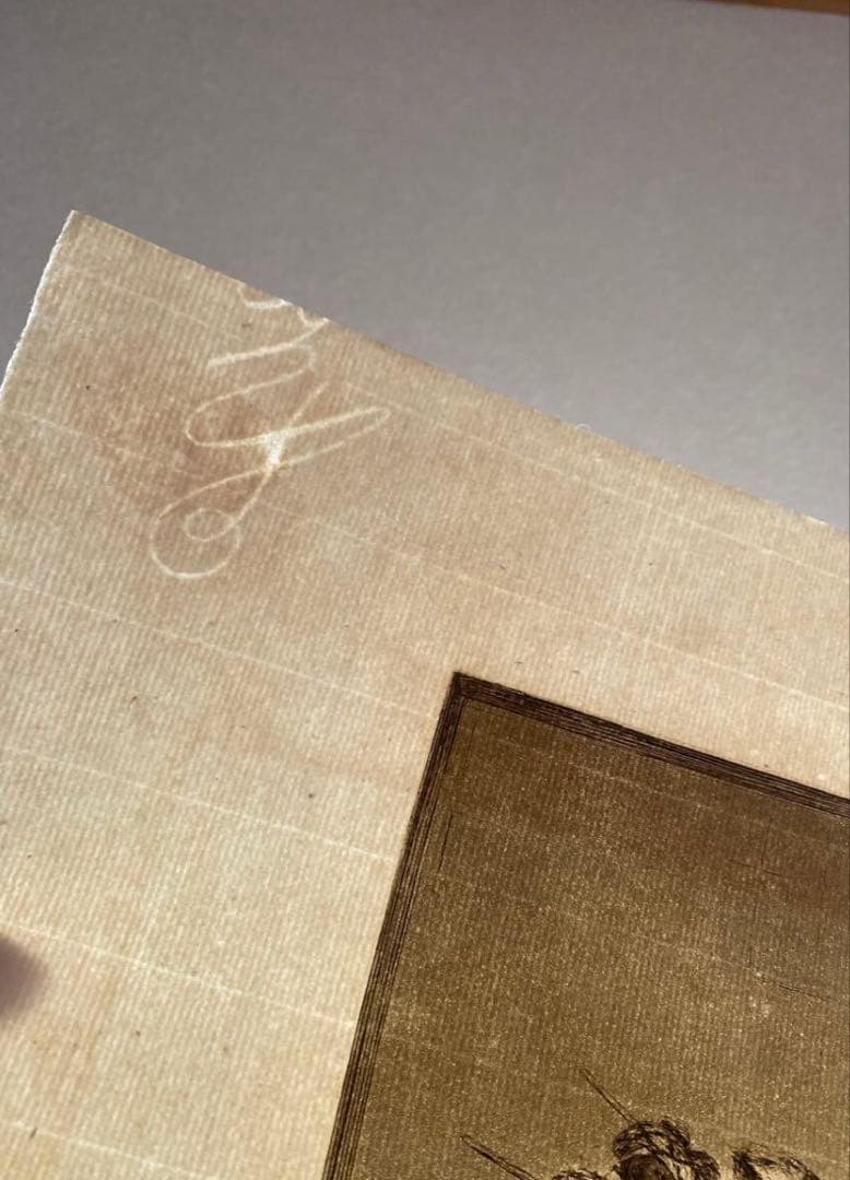 銅版画　フランシスコ・デ・ゴヤ　【闘牛技　第17番】　エッチング　額装品　額縁