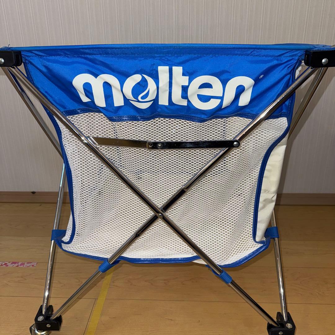 molten BK15折りたたみボールカート青白　モルテン　ボールカゴケース付き