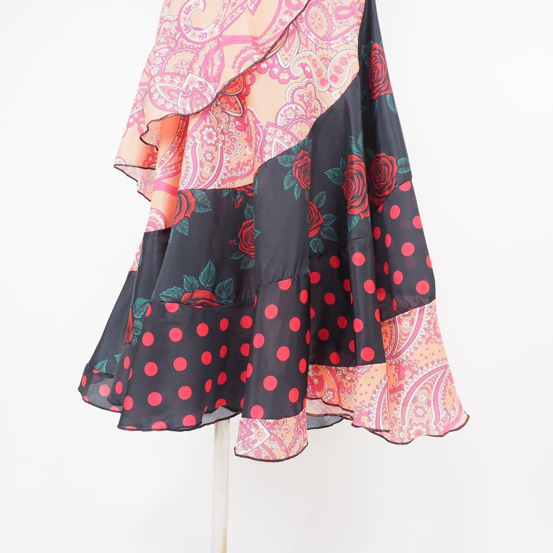 フラメンコ　巻きスカート　新品　フラメンコ衣装　ファルダ　Leirena
