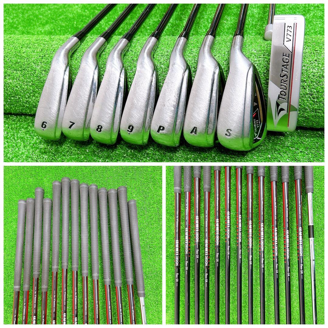 ツアーステージ V773 メンズクラブセット 豪華13本 SR 初心者 男性 右