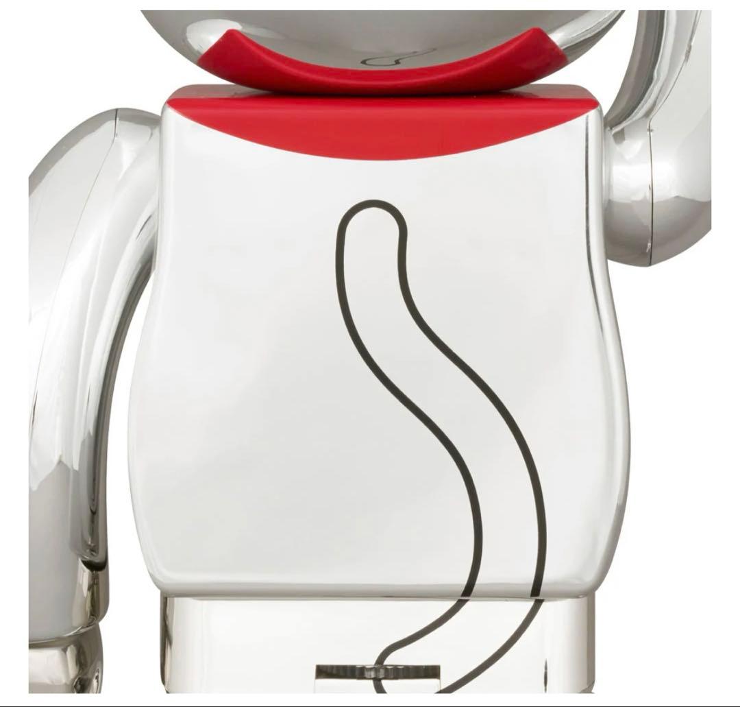 BE@RBRICK 招き猫 開運 銀メッキ 発光 400％