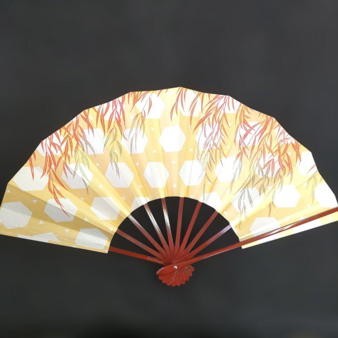 [ひまわり 箱入]舞扇 新品未使用 美品 2本セット 日舞 舞台 扇子