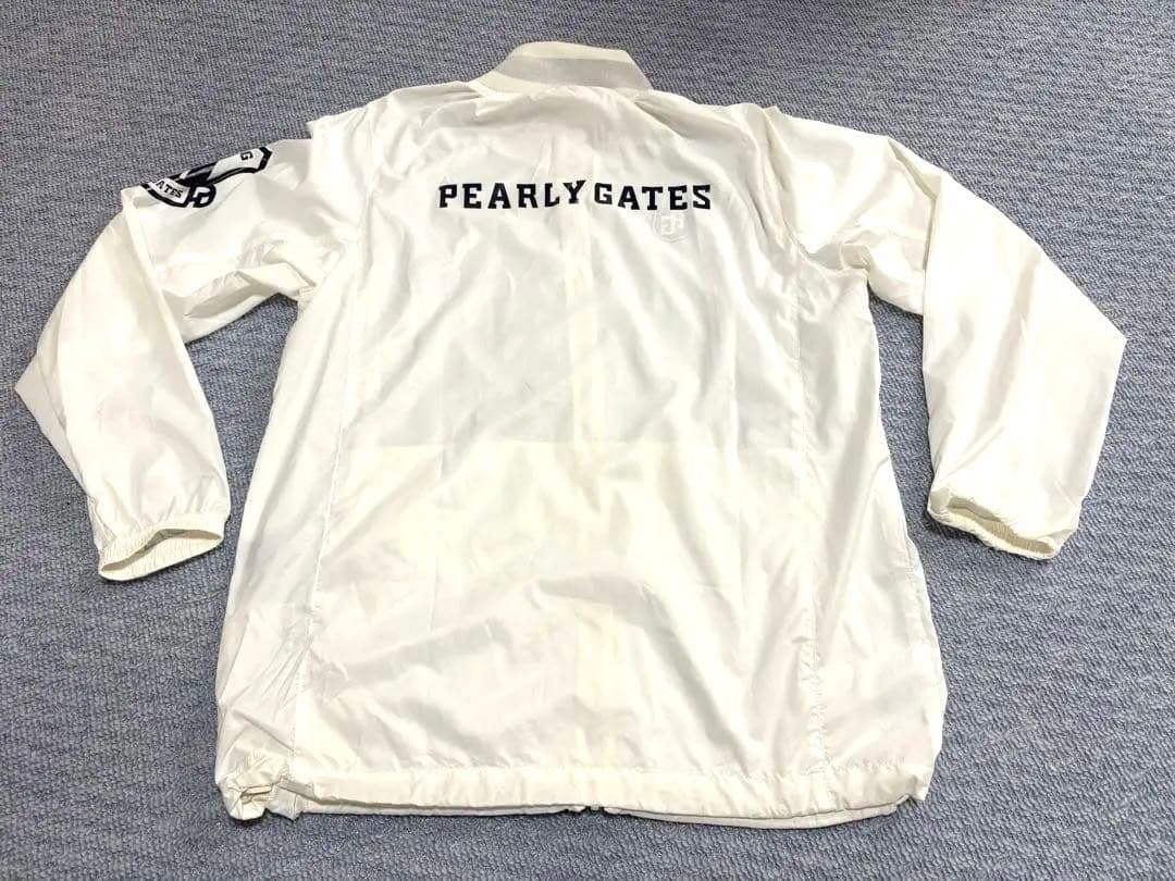 【美品】PEARLY GATES ホワイト ジャケット サイズ3 ナイロン