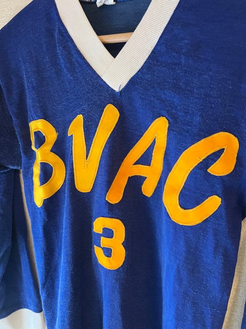 60's？Athletic Wear MASONフットボール Vネックシャツ