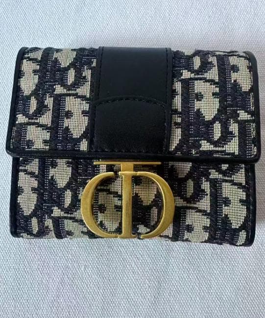 Dior 30モンテーニュ 三つ折り財布 オブリークsa