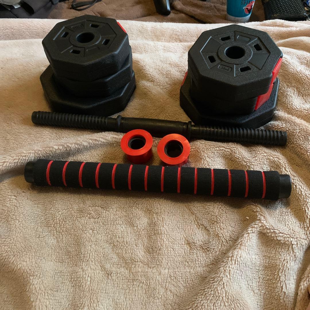 可変式ダンベル 黒と赤