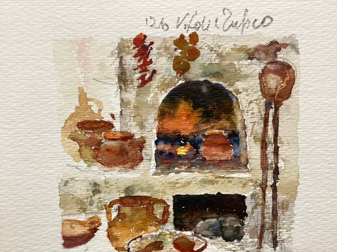額なし▪️肉筆水彩画▪️「ぬくもり」ヨーロッパ画家ヴィタリエ・ズブコ
