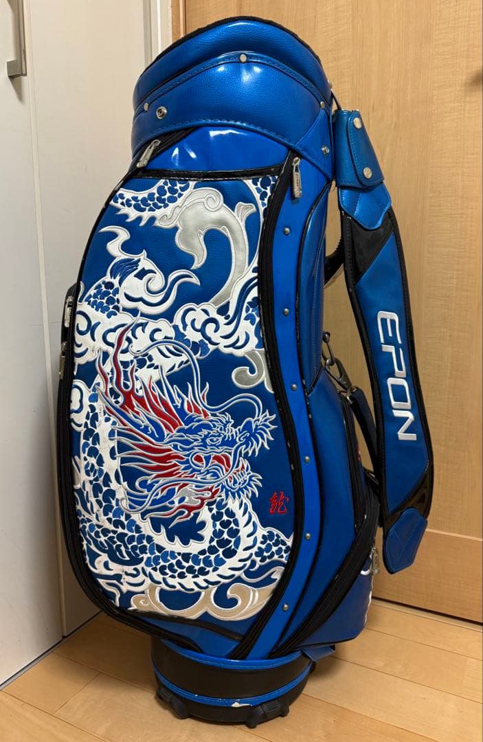 限定★エポン★キャディバッグ★龍★EPON★ゴルフ★ゴルフバッグ★遠藤製作所★青