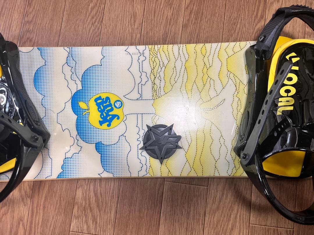 スノーボード147cm、ビンデイング付け