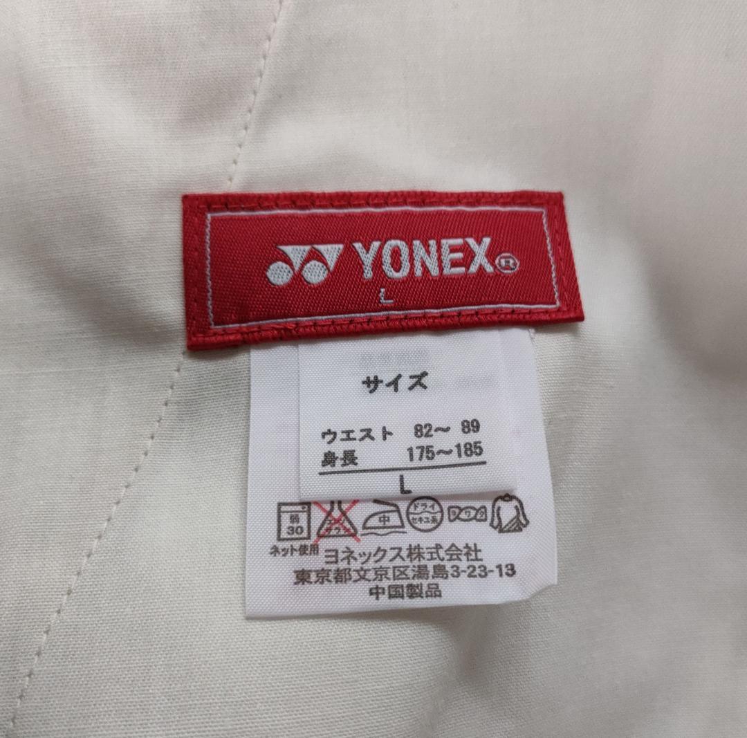 yonex GWS4142 メンズノータックパンツ ベージュ Lサイズ