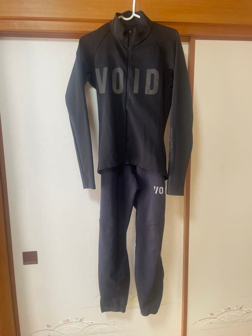 VOIDソフトシェルジャケット＋裏起毛ビブタイツ＋シューズカバー⬛︎セットアップ