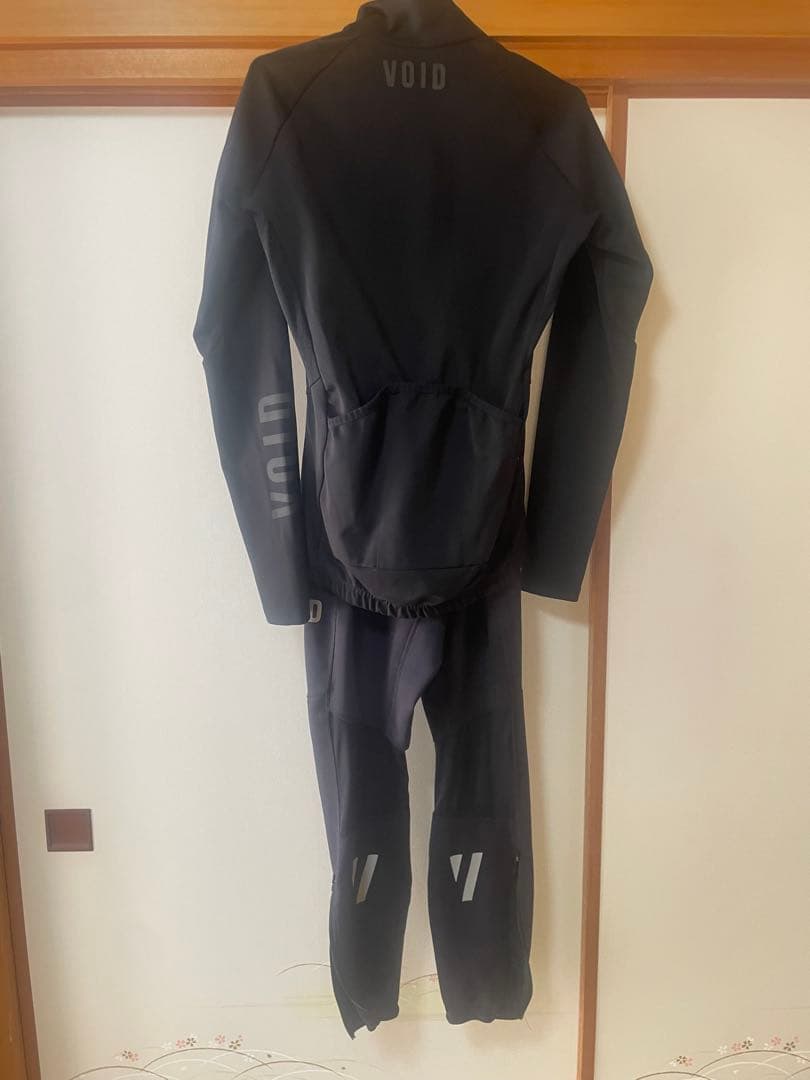 VOIDソフトシェルジャケット＋裏起毛ビブタイツ＋シューズカバー⬛︎セットアップ