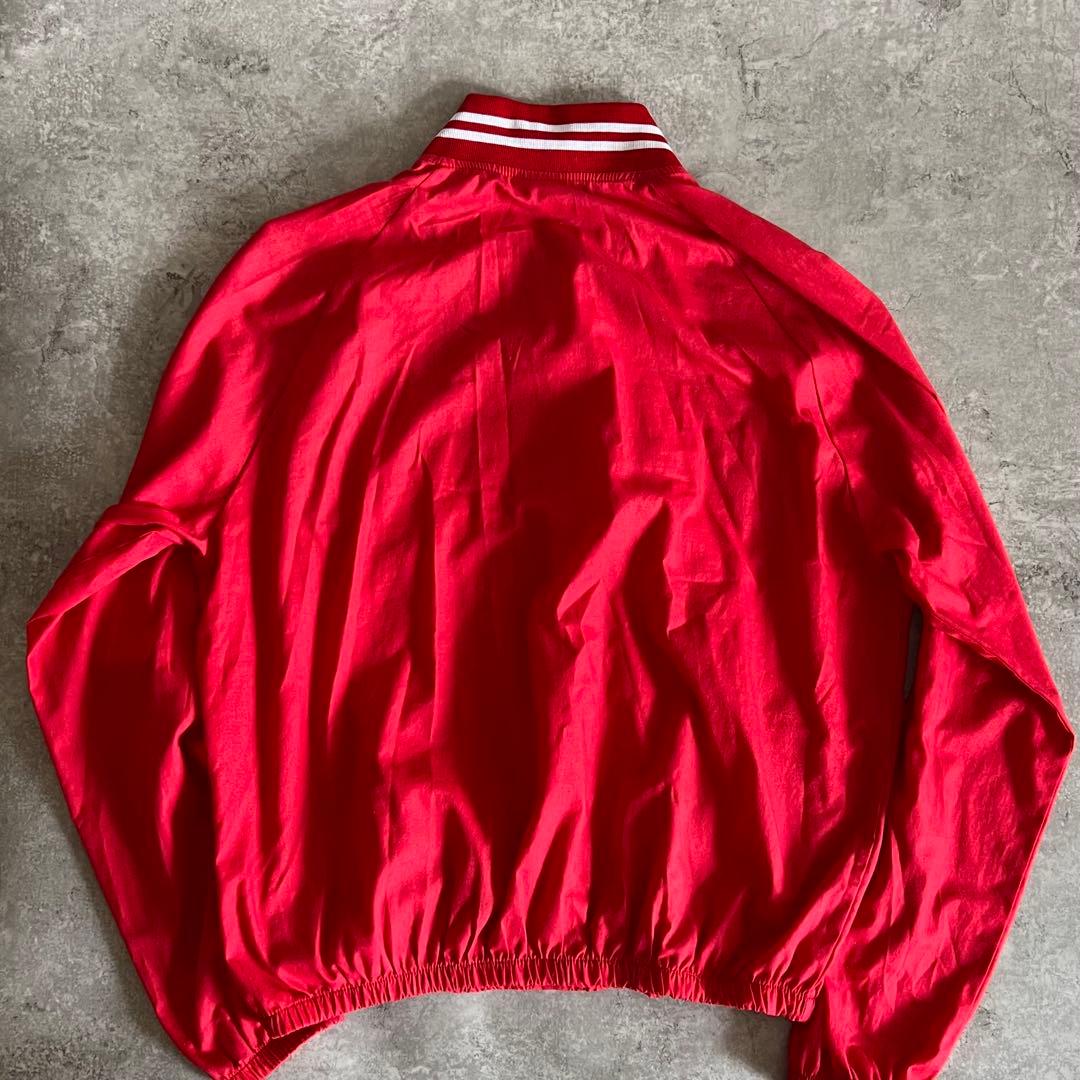 80s 古着 シンシナティレッズ スタジャン L ナイロン 赤