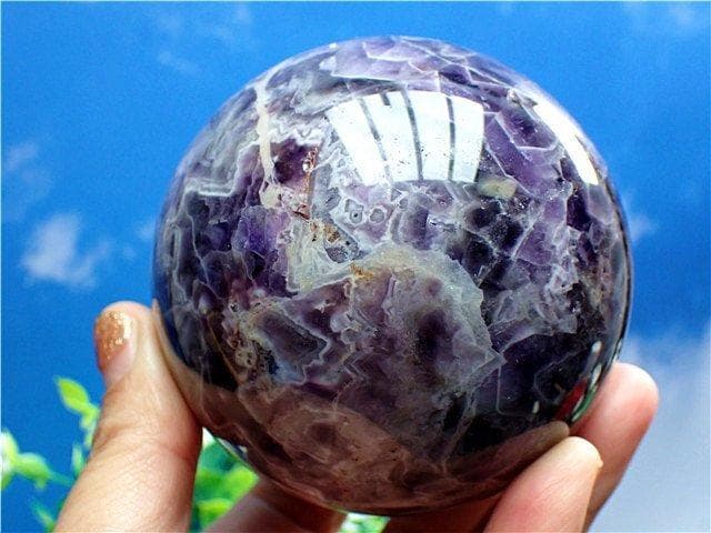 天然～愛の守護石～夢幻紫水晶丸玉B89G1/171G05C