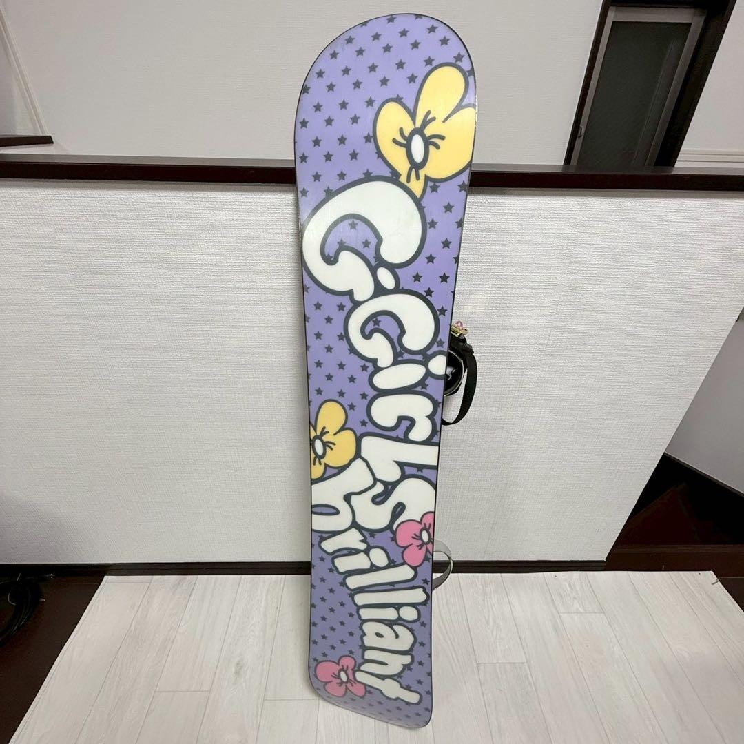 【初心者用】スノーボード ビンディング付き 135cm ジュニア・ガールズ向け