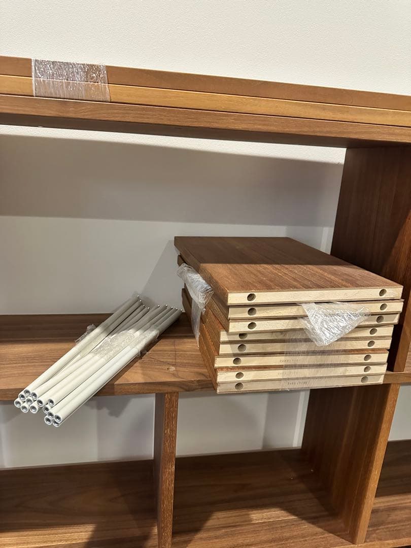 無印良品　スタッキングシェルフ　5段×3列＋追加棚　ウォールナット