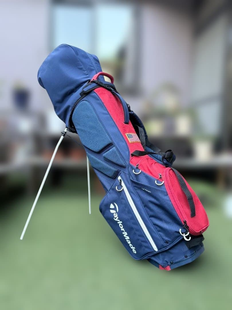 TaylorMade スタンド付きキャディバッグ ネイビー/レッド