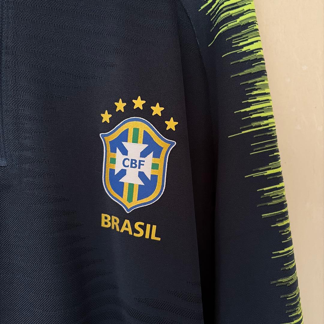Nike ブラジル代表 長袖ジャージ ネイビー/ライム