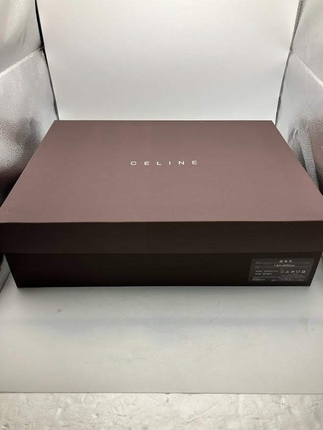 【未使用】　CELINE 綿毛布　140×200㎝　ピンク