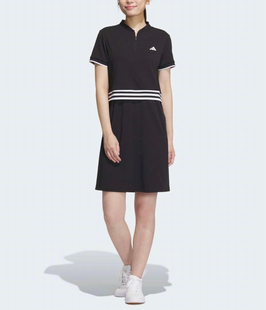 新品未使用adidas 3ストライプス レイヤードライクワンピース ブラック