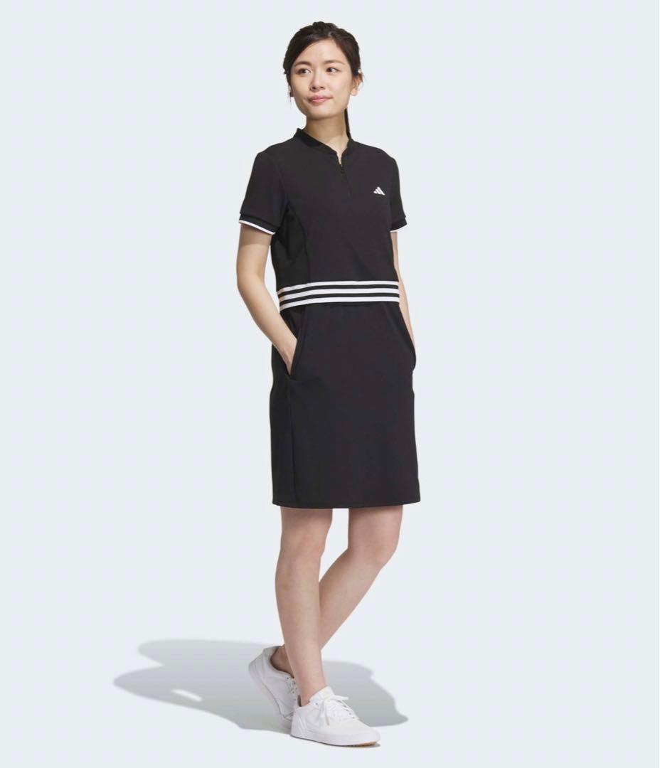 新品未使用adidas 3ストライプス レイヤードライクワンピース ブラック