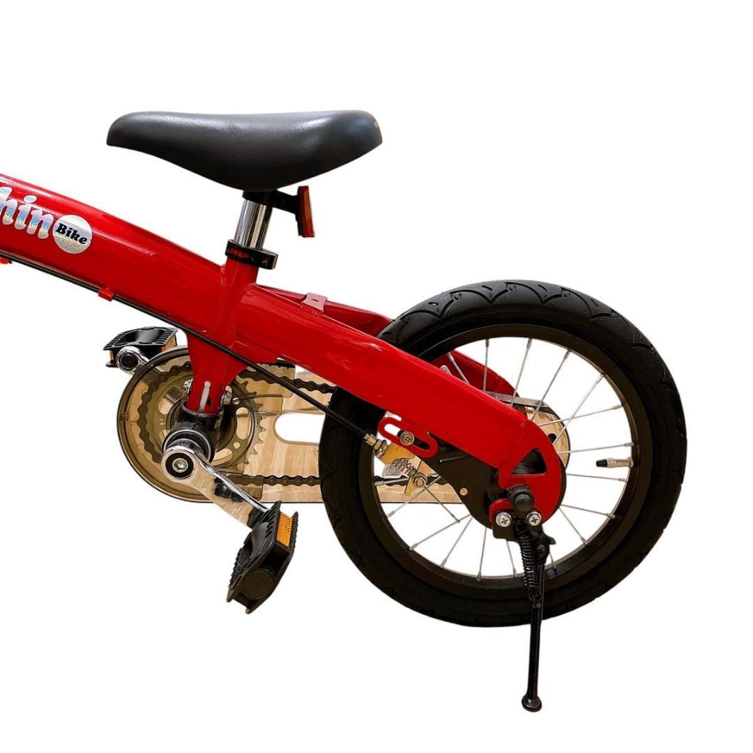 【美品】へんしんバイク　14インチ X14 赤 スタンド付き