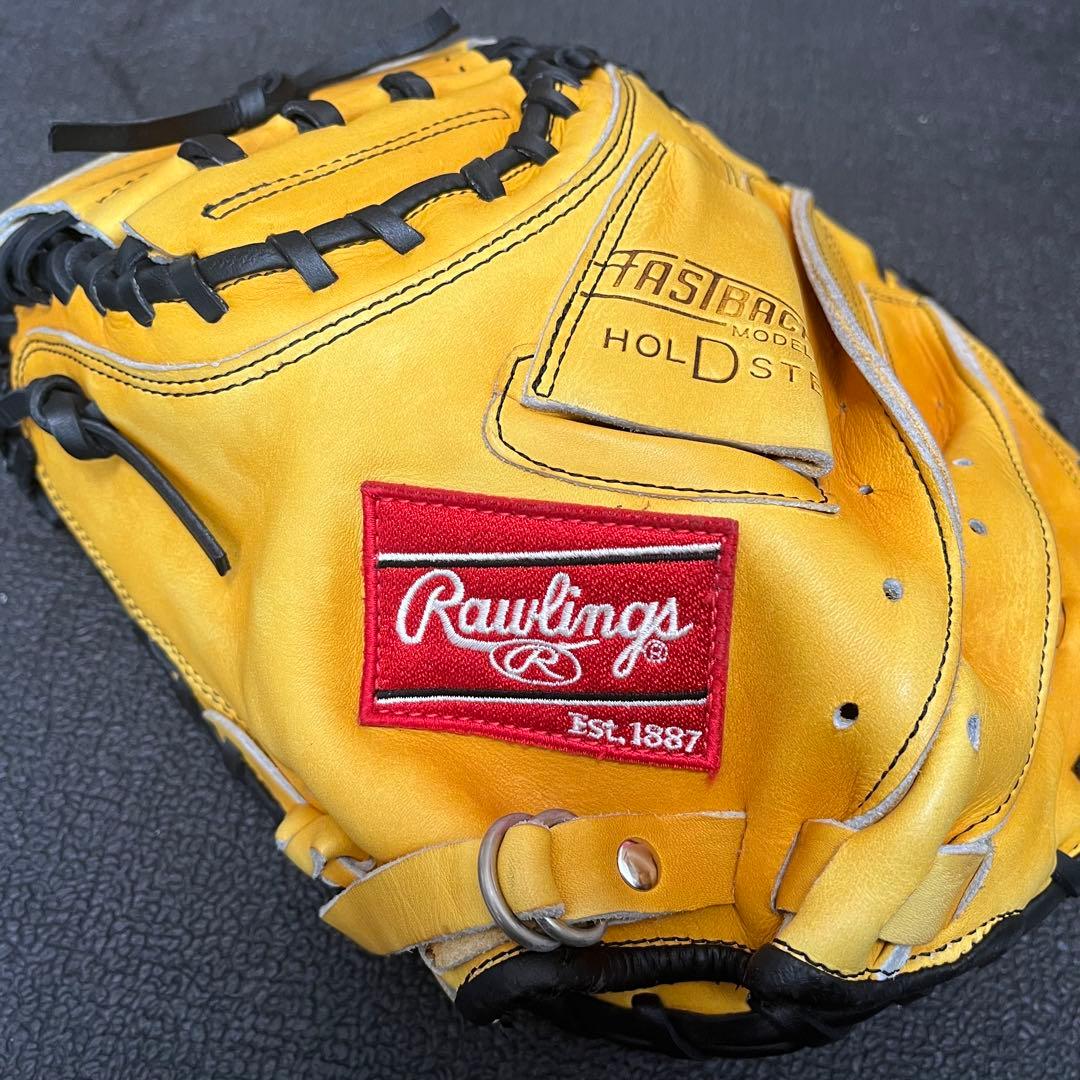 ローリングス 大人用 野球 キャッチャーミット ヘリ革にポロポロ劣化有り 179