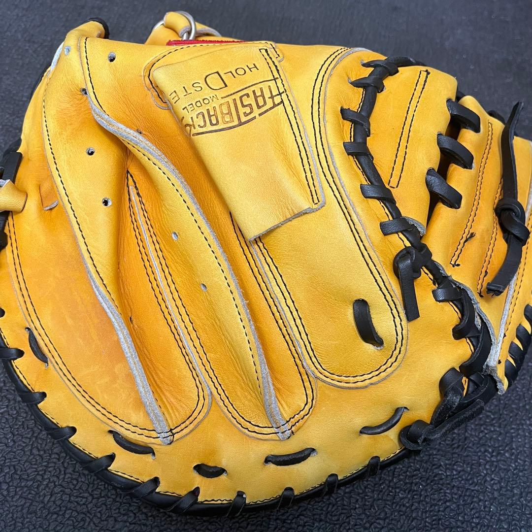 ローリングス 大人用 野球 キャッチャーミット ヘリ革にポロポロ劣化有り 179