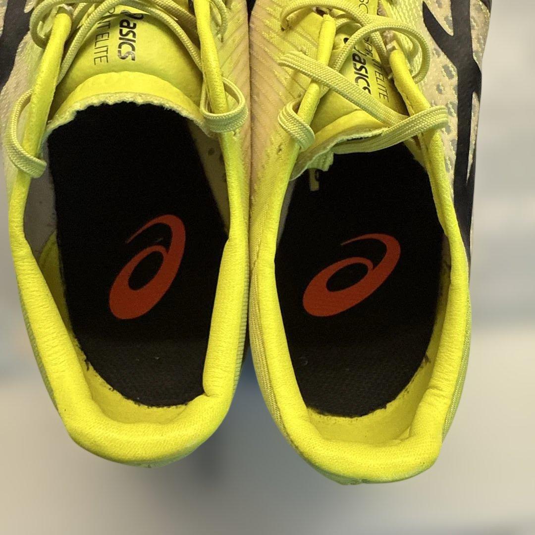 ASICS ソニックスプリントエリート3 イエロー/ブラック スパイク 26cm