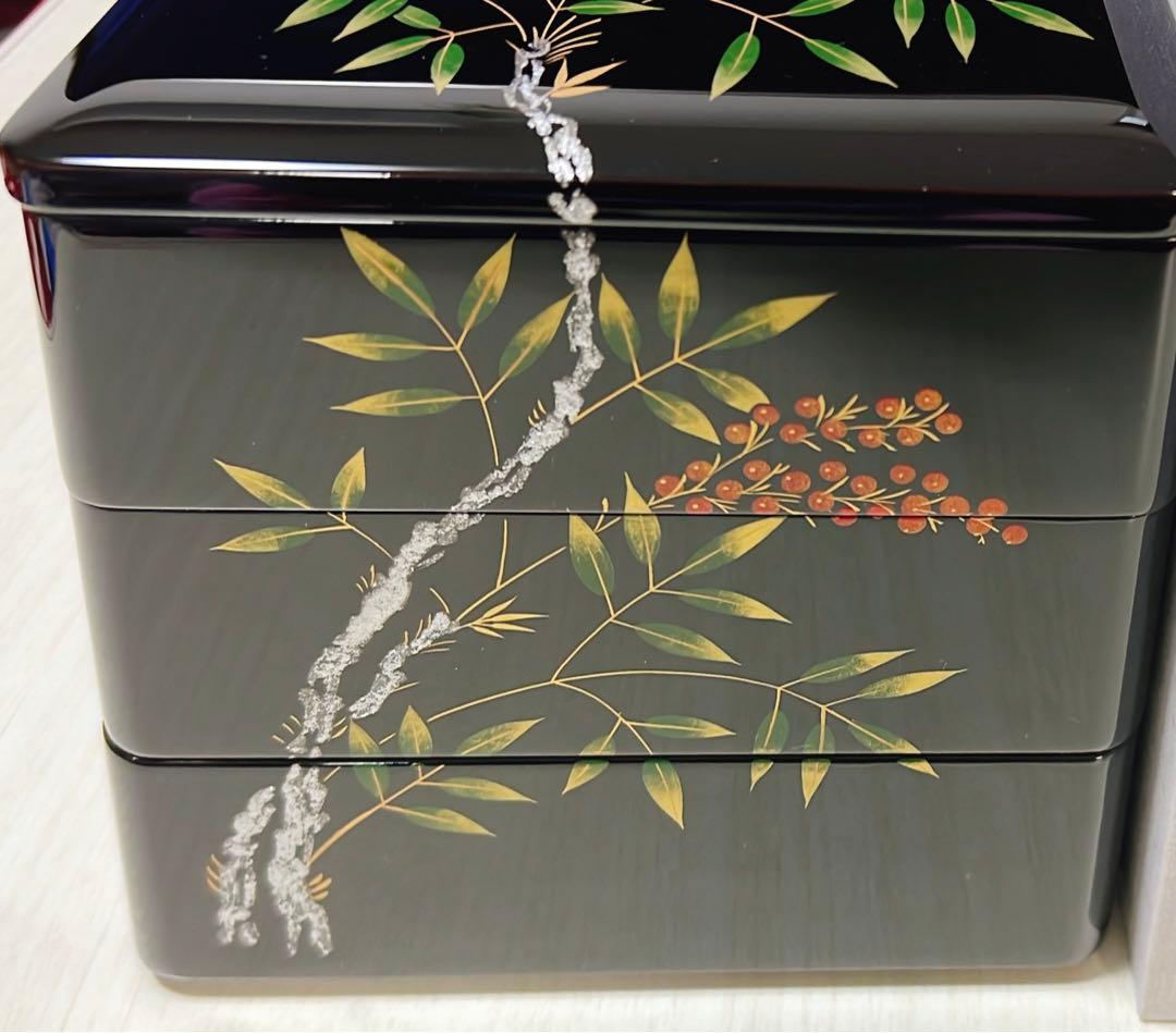 重箱 南天 銀錆 溜