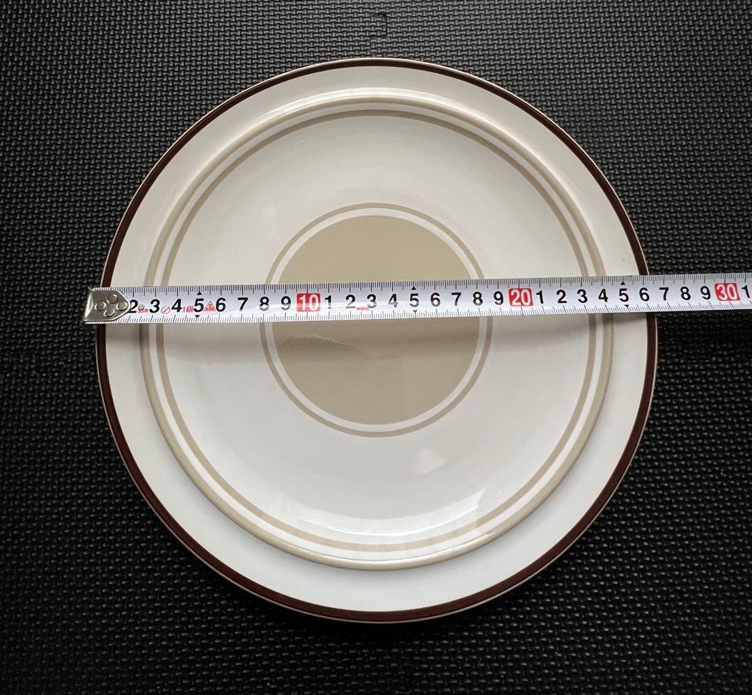 1970s USA向け 日本製ストーンウェア アイボリー系　26cm 大皿　5枚