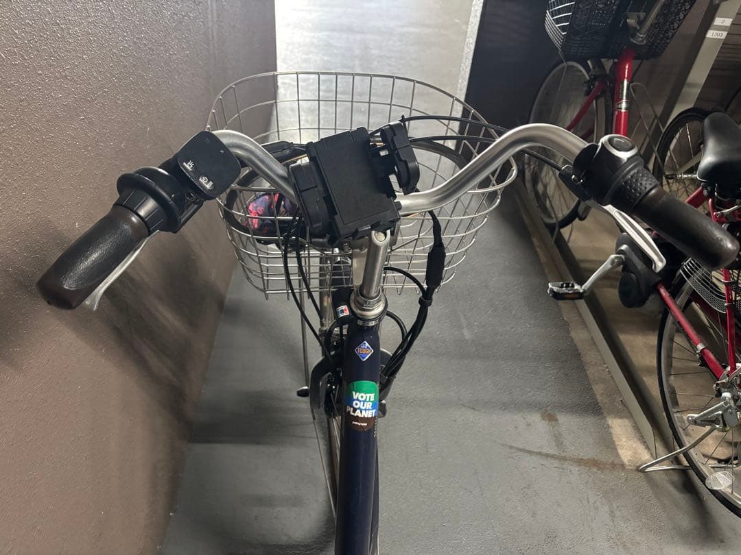 ブリヂストン電動アシスト自転車 ネイビー シティタイプ