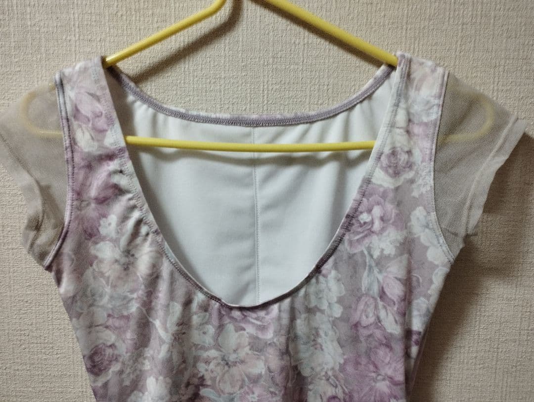 ドゥッシュ　ドゥッスゥ　サラカラ　ボートネック　バレエレオタード L