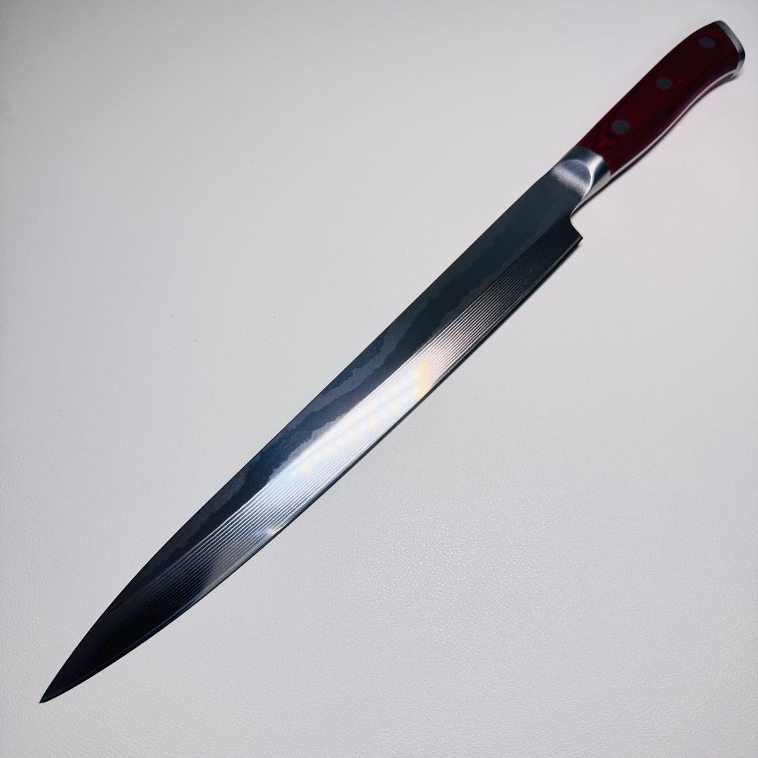 ダマスカス270mm筋引き包丁左片刃