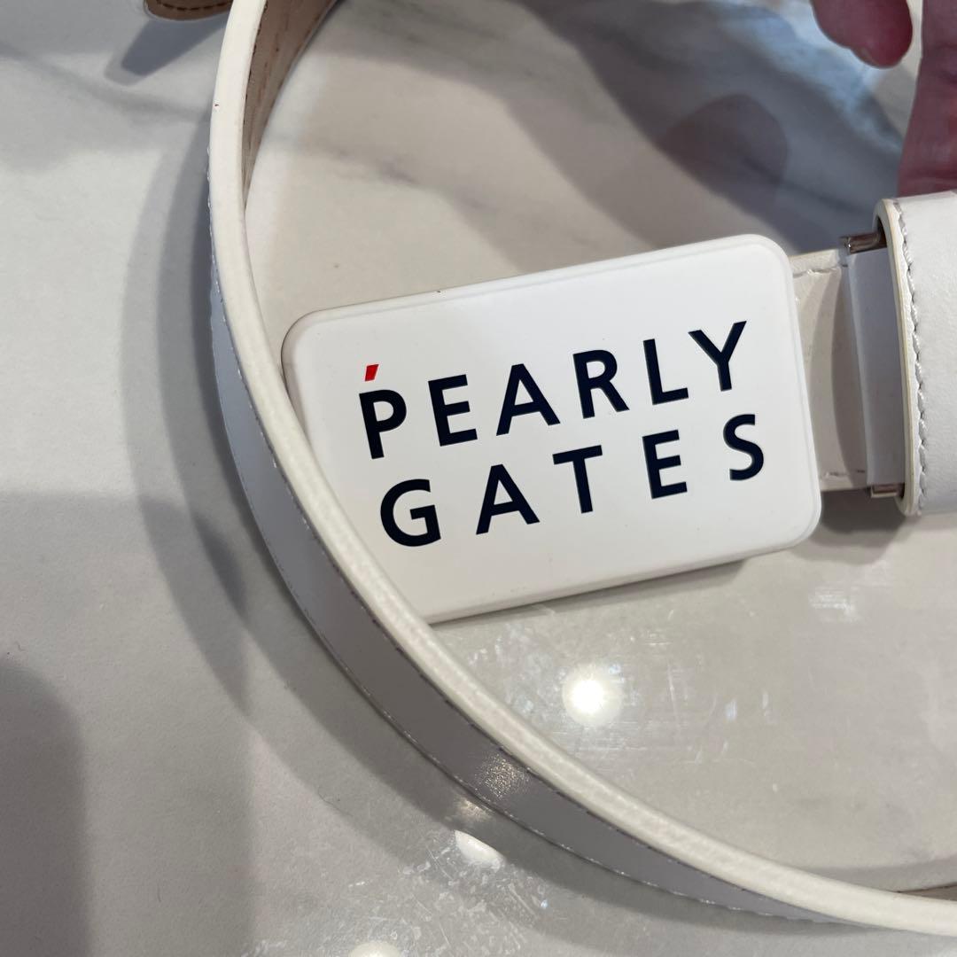 PEARLY GATES ホワイトレザーベルト
