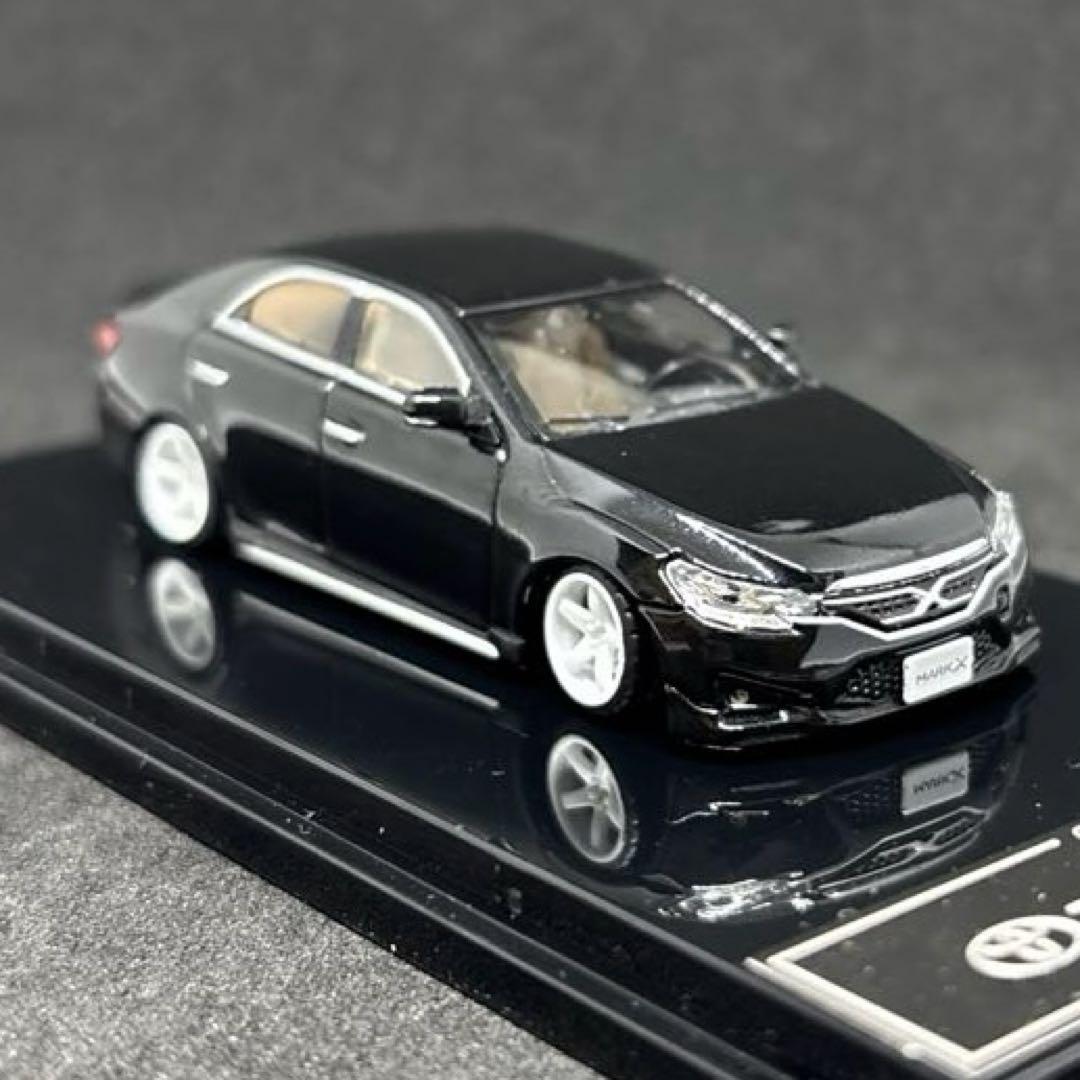 GCD 1/64 トヨタ マークX 130中期 ブラック 車高短 カスタム品