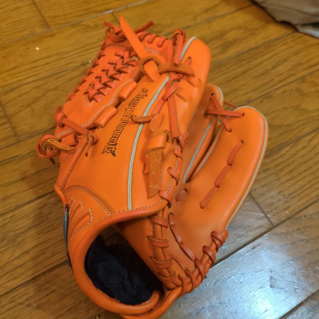 ミズノ ダイヤモンドアビリティクロス　一般用軟式野球　グローブ オレンジ　内野