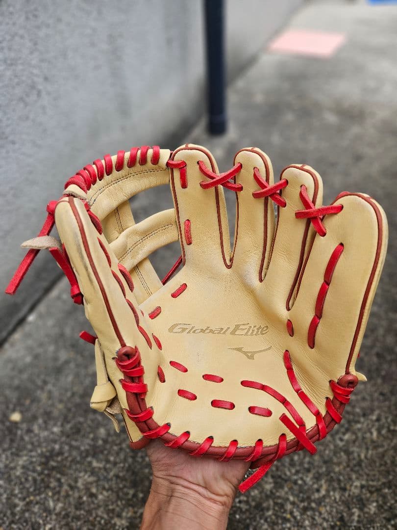 n*a様 Mizuno Global Elite 軟式グローブ キャメル/ワイン