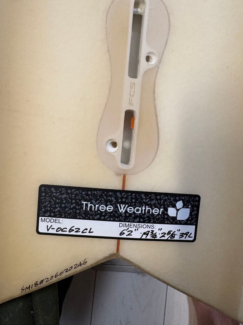 Three Weather サーフボード 6'2\"