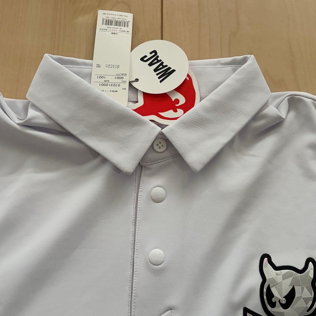 WAAC ホワイト 長袖ポロシャツ Ｓサイズ 新品
