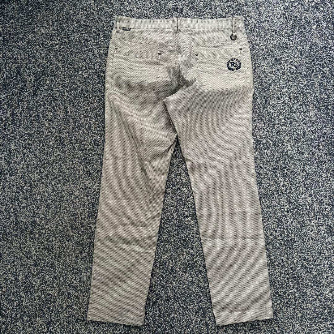 パーリーゲイツ　総柄　ストレッチ　パンツ　ゴルフウェア　グレー系　サイズ6