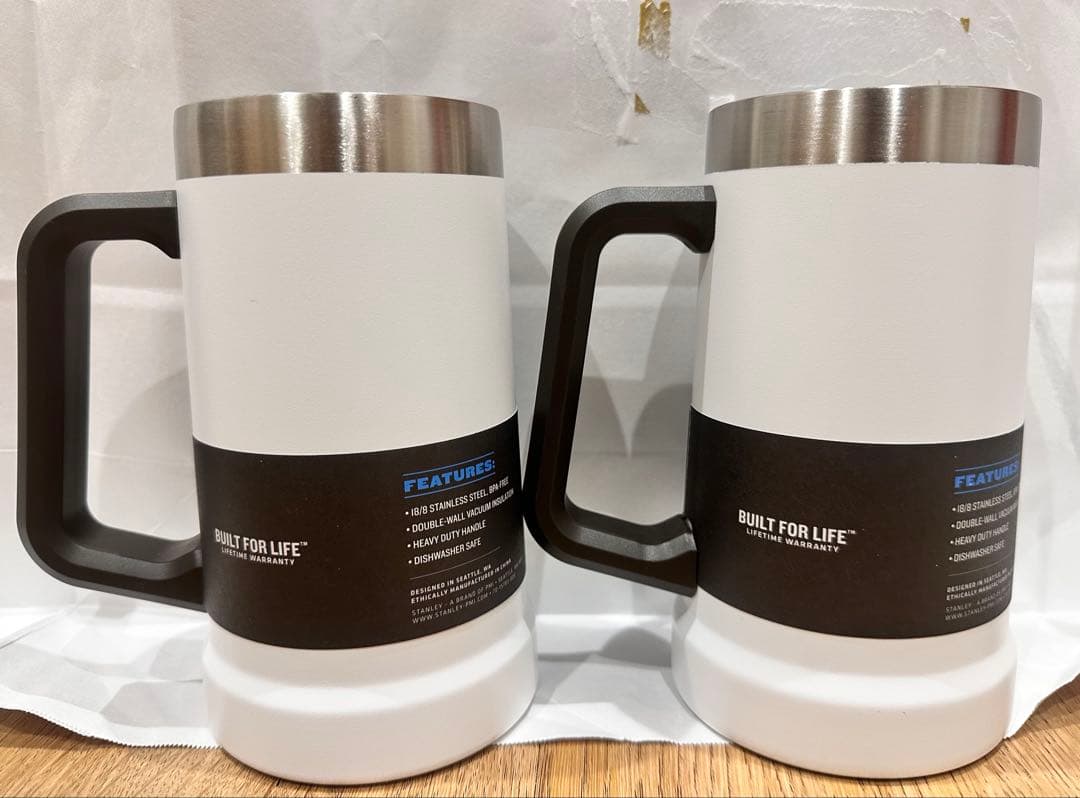値下げ中‼️STANLEY スタンレー　真空ジョッキ　 0.7L ホワイト　x2個