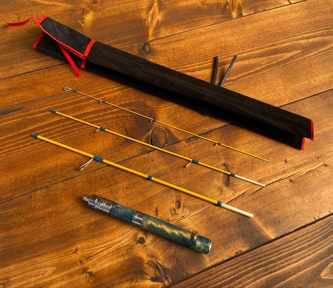 トラウトロッド　4ft7inch スピニング　グラスロッド　スタビライズドウッド