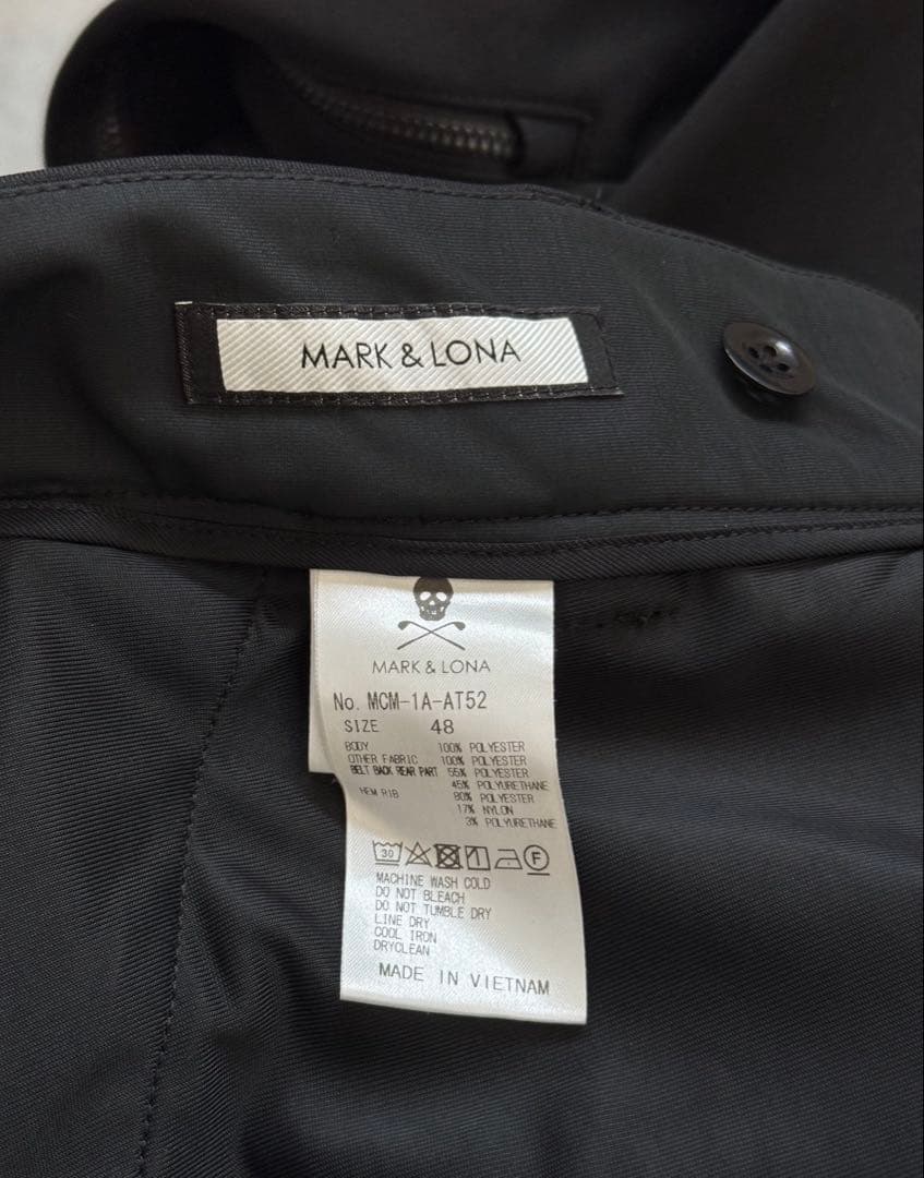 新品 ★ MARK&LONA ジョガーパンツ 黒 スウェット マーク&ロナ