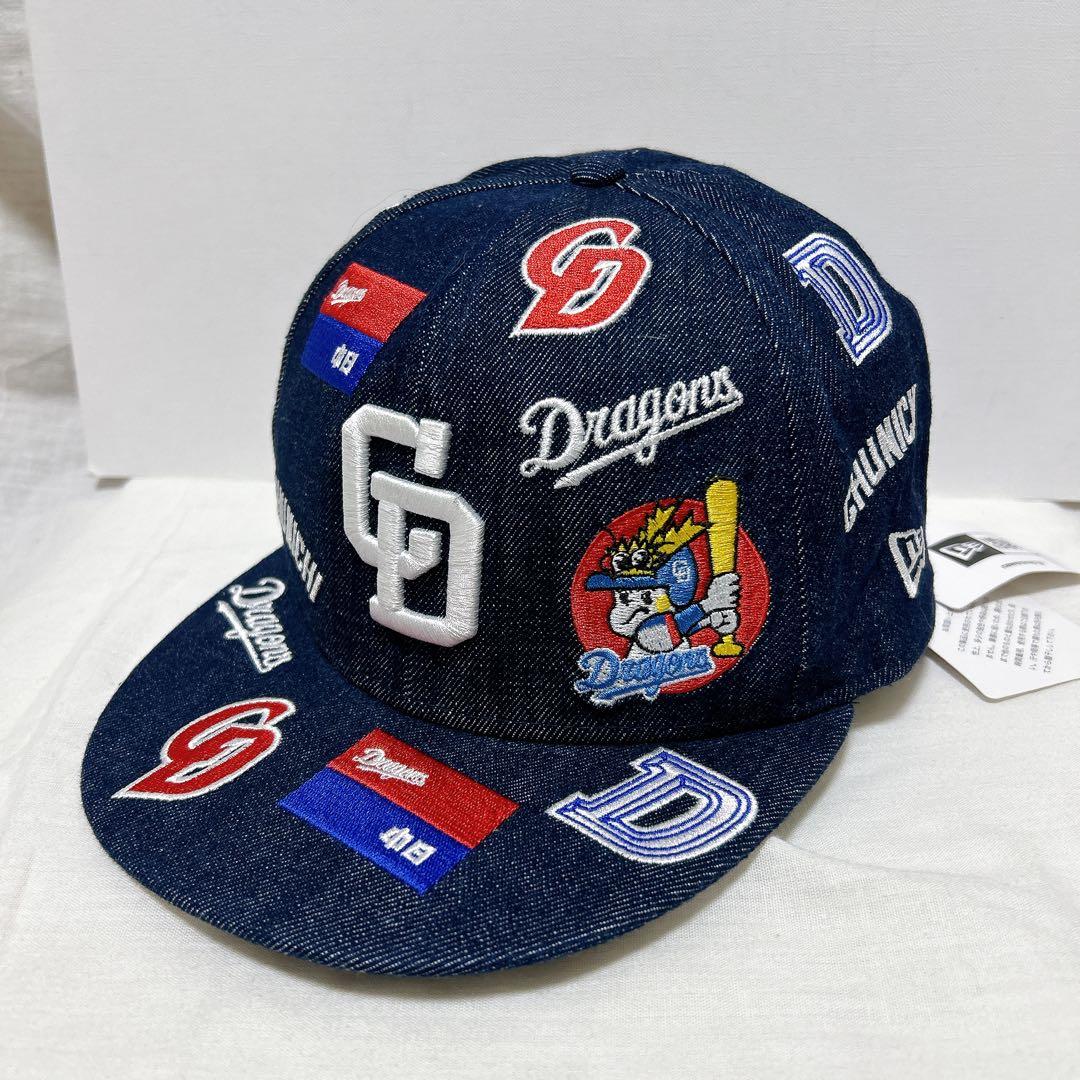 新品　中日ドラゴンズ 2024 デニム　キャップ マルチロゴ newera