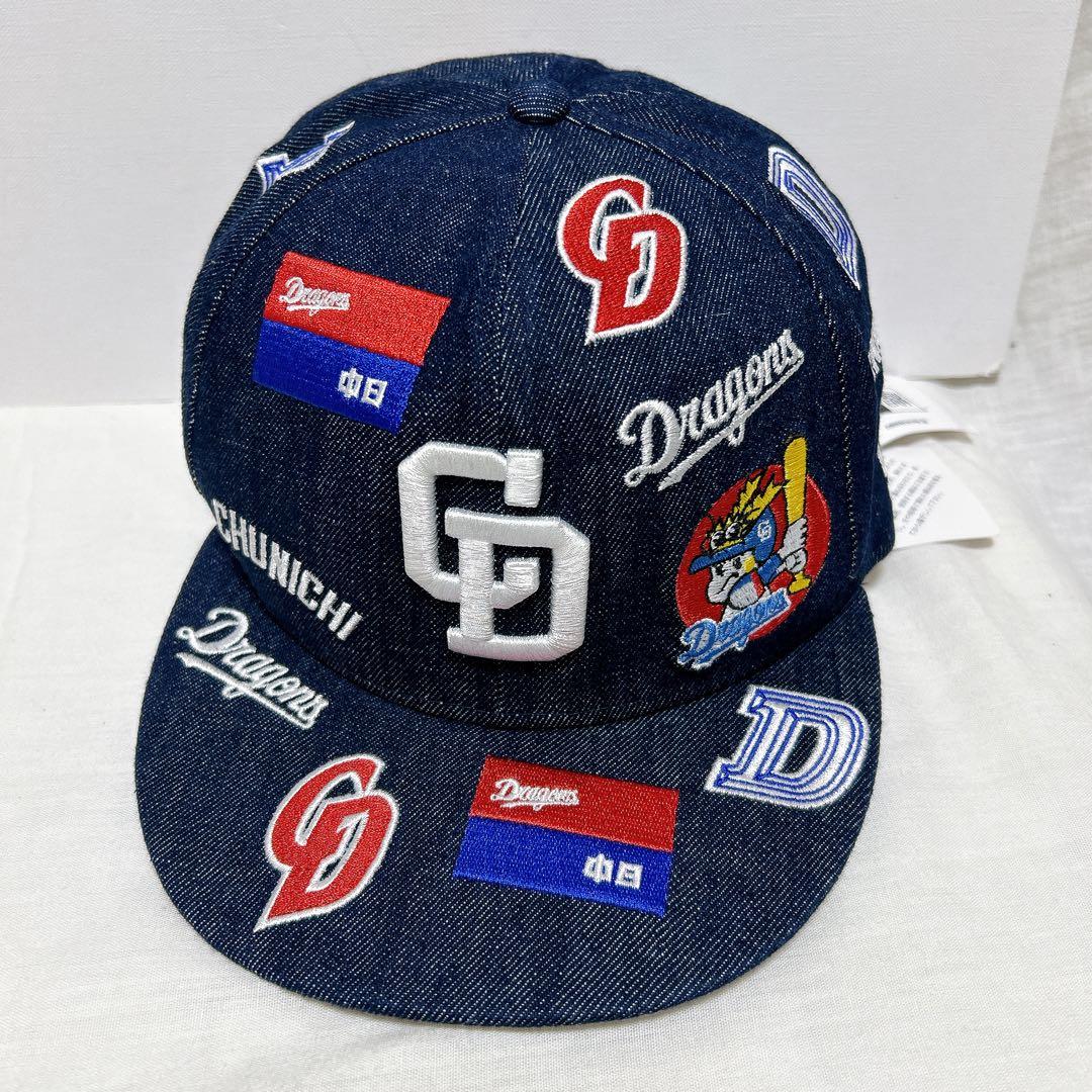 新品　中日ドラゴンズ 2024 デニム　キャップ マルチロゴ newera